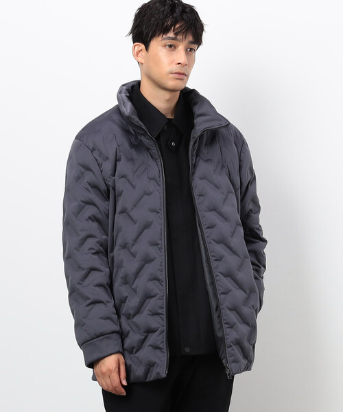美品！U.S. BOARDERシームレスダウンジャケット ブラック(完売品) セール】シームレスダウン スタンドカラー ブルゾン（ダウンジャケット