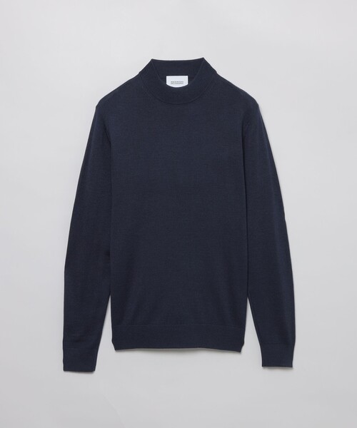 MACKINTOSH PHILOSOPHY(マッキントッシュ フィロソフィー)の「【WEB&一部店舗限定】ウール/アクリル天竺 モックネックプルオーバーニット(ニット/セーター・メンズ・オフホワイト/ダークネイビー・40/38)」の1枚目の写真