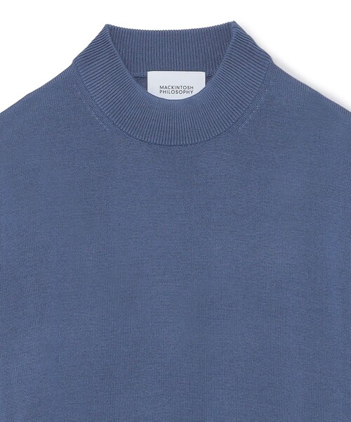 MACKINTOSH PHILOSOPHY(マッキントッシュ フィロソフィー)の「【WEB&一部店舗限定】ウール/アクリル天竺 モックネックプルオーバーニット(ニット/セーター・メンズ・オフホワイト/ダークネイビー・40/38)」の12枚目の写真