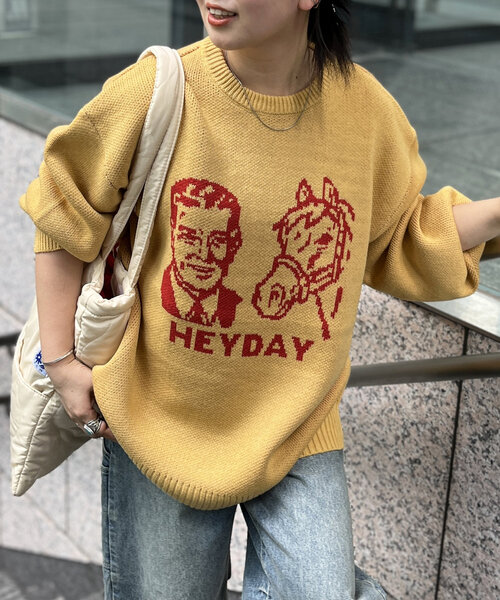 CPCM(シーピーシーエム)の「アソートジャガードニット(ニット/セーター・レディース・チャコールグレー/グレー/ブルー/イエロー/ホワイト/ブラウン/ホワイト系その他/アイボリー・FREE)」の8枚目の写真
