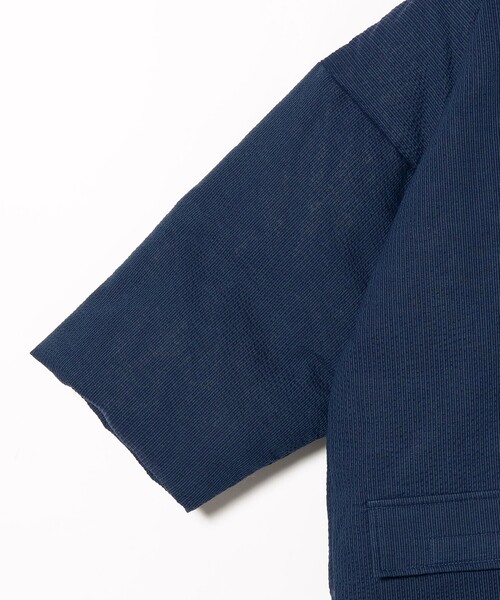 BEAMS JAPAN（ビームス　ジャパン）の「【別注】THIS IS MADE IN JAPAN / しじら織り どてら ダウンジャケット（ダウンジャケット/コート・レディース・ネイビー・3/2/4）」の3枚目の写真