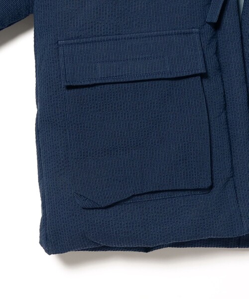 【新品】THIS IS MADE IN JAPAN どてらダウン ネイビー 別注】THIS IS MADE IN JAPAN / しじら織り どてら ダウン