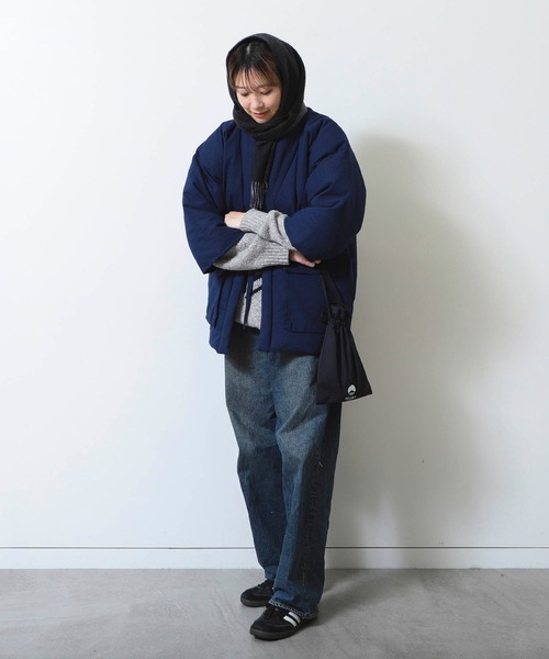 BEAMS JAPAN（ビームス　ジャパン）の「【別注】THIS IS MADE IN JAPAN / しじら織り どてら ダウンジャケット（ダウンジャケット/コート・レディース・ネイビー・3/2/4）」の22枚目の写真