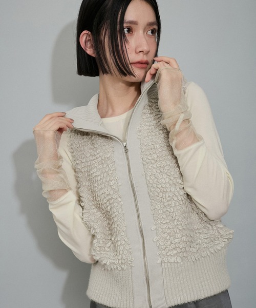 【セール】【WEB限定・洗える】ループニットジレ（ニット/セーター）｜ADAM ET ROPE'（アダムエロペ）