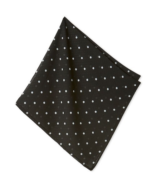 LILY BROWN(リリーブラウン)の「ガーデンプリントスカーフ(バンダナ/スカーフ・レディース・アイボリー/ドット/グリーン・FREE)」の1枚目の写真