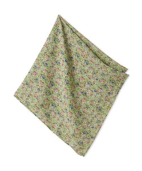 LILY BROWN(リリーブラウン)の「ガーデンプリントスカーフ(バンダナ/スカーフ・レディース・アイボリー/ドット/グリーン・FREE)」の3枚目の写真