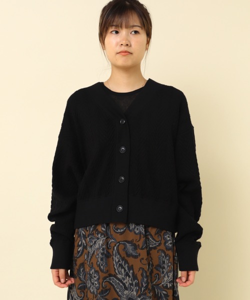 RNA-N(アールエヌエーエヌ)の「M2327 ヘリンボンアミカーデ(カーディガン/ボレロ・レディース・キナリ/グリーン/ブラック・MEDIUM)」の22枚目の写真