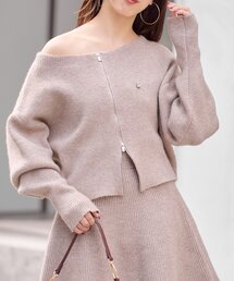 Chico | 【セットアップ対応】ジップオフショルメランジニット(ニット/セーター)