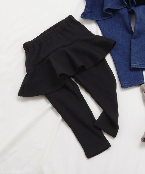 apres les cours（アプレレクール）の「裏シャギーフリルスカッツ（スカート・キッズ・ブラック/ピンク/インディゴブルー/ラベンダー・130/140/80/90/100/110/120）」の2枚目の写真