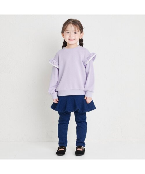 apres les cours（アプレレクール）の「裏シャギーフリルスカッツ（スカート・キッズ・ブラック/ピンク/インディゴブルー/ラベンダー・130/140/80/90/100/110/120）」の5枚目の写真