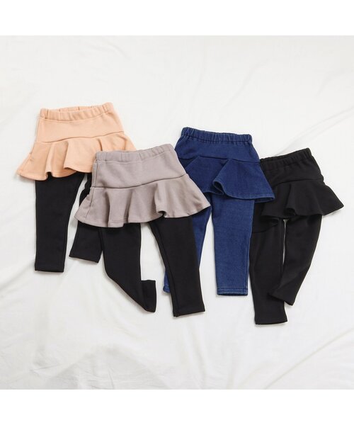 apres les cours（アプレレクール）の「裏シャギーフリルスカッツ（スカート・キッズ・ブラック/ピンク/インディゴブルー/ラベンダー・130/140/80/90/100/110/120）」の10枚目の写真