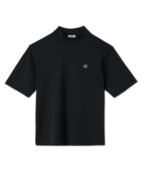 Pacific GOLF CLUB(パシフィックゴルフクラブ)の「MOCK-NECK BIG TEE HALF SLEEVE 2(Tシャツ/カットソー・メンズ・ブラック/オフホワイト・S/M/L/XL)」の5枚目の写真