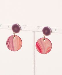 【irodori】marble 紫 ピアス