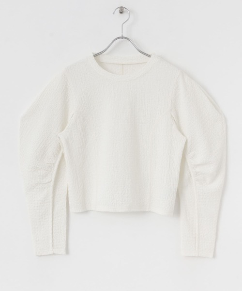 KBF（ケイビーエフ）の「カーブスリーブカットソー（Tシャツ/カットソー・レディース・ブラウン/ブラック/アイボリー・ONE）」の6枚目の写真