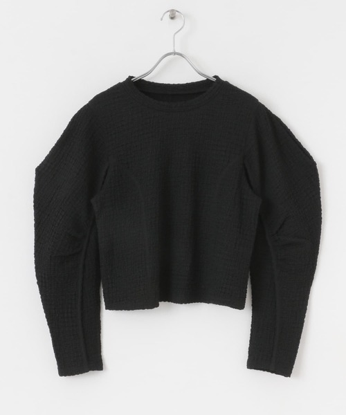 KBF（ケイビーエフ）の「カーブスリーブカットソー（Tシャツ/カットソー・レディース・ブラウン/ブラック/アイボリー・ONE）」の7枚目の写真