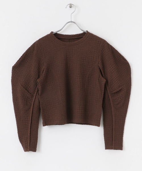 KBF（ケイビーエフ）の「カーブスリーブカットソー（Tシャツ/カットソー・レディース・ブラウン/ブラック/アイボリー・ONE）」の8枚目の写真