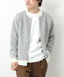 NOLLEY’S | 【WORK ABOUT】ジャカード クルーネック ジップカーディガン(カーディガン/ボレロ)