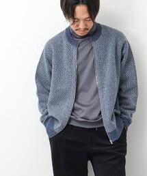 NOLLEY’S | 【WORK ABOUT】ジャカード クルーネック ジップカーディガン(カーディガン/ボレロ)