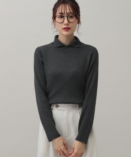 セール】MATINEE LINE/なめらかニットスリットネック/149894（ニット