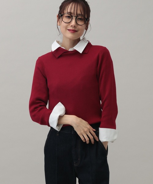 GLOBAL WORK（グローバルワーク）の「MATINEE LINE/なめらかニット