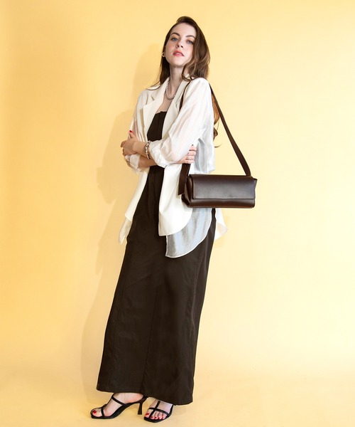 styiro（スタイロ）の「Landscape bag/横長ダックスフラップバッグ（ショルダーバッグ・レディース・アイボリー/グレー/ブラック/ブラウン・FREE）」の20枚目の写真