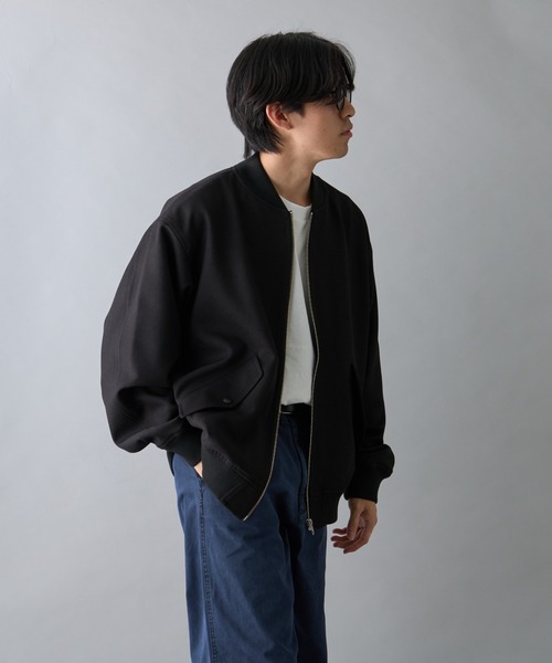 CIAOPANIC TYPY（チャオパニックティピー）の「【ユニセックス】ウールライクフライトMA-1ジャケット（MA-1・メンズ・ブラック/カーキ/ベージュ・MEDIUM/LARGE）」の9枚目の写真