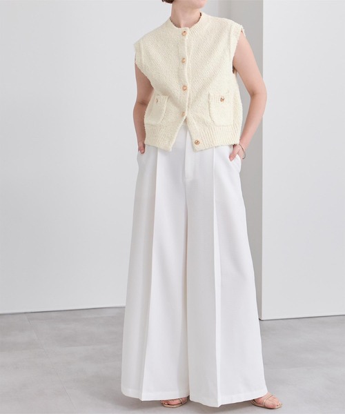 UR'S(ユアーズ)の「ゴールド釦ニットベスト/カーディガン(ベスト・レディース・ブラック/レッド/グレー/アイボリー・S/L/M)」の22枚目の写真