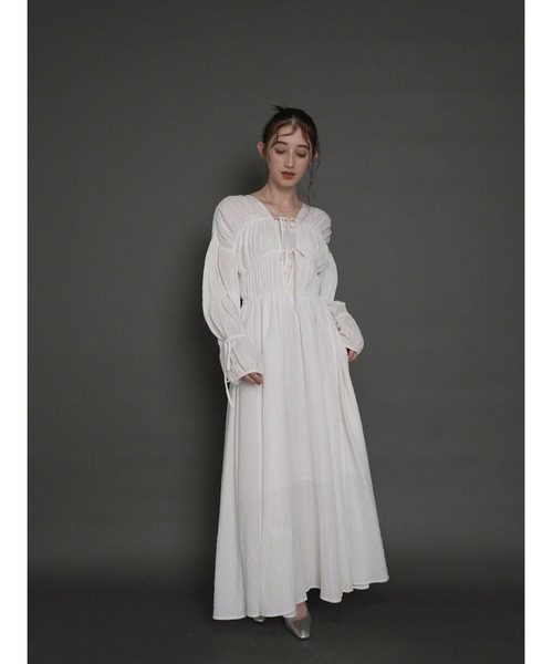 Cla STEllaR(クラステラ)の「クレープ 2way ワンピース 長袖(ワンピース・レディース・ブラック/ネイビー/アイボリー・S/M)」の5枚目の写真