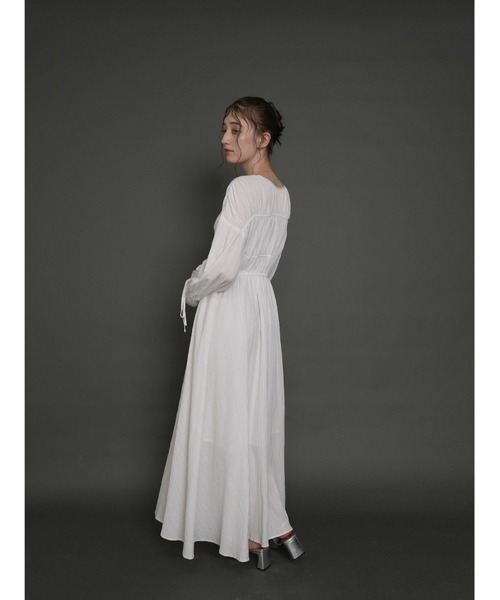 Cla STEllaR(クラステラ)の「クレープ 2way ワンピース 長袖(ワンピース・レディース・ブラック/ネイビー/アイボリー・S/M)」の8枚目の写真