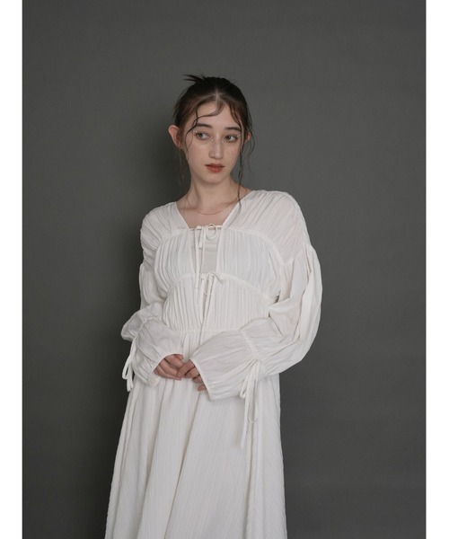 Cla STEllaR(クラステラ)の「クレープ 2way ワンピース 長袖(ワンピース・レディース・ブラック/ネイビー/アイボリー・S/M)」の12枚目の写真