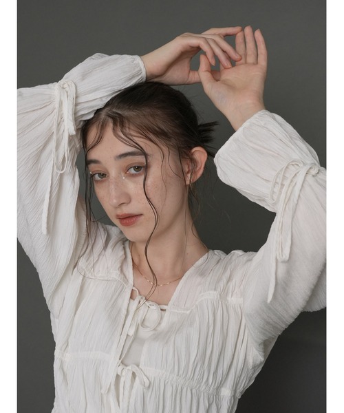 Cla STEllaR(クラステラ)の「クレープ 2way ワンピース 長袖(ワンピース・レディース・ブラック/ネイビー/アイボリー・S/M)」の14枚目の写真