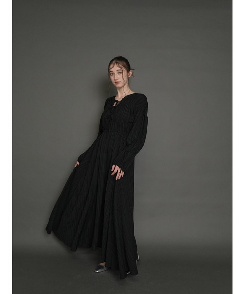 Cla STEllaR(クラステラ)の「クレープ 2way ワンピース 長袖(ワンピース・レディース・ブラック/ネイビー/アイボリー・S/M)」の17枚目の写真