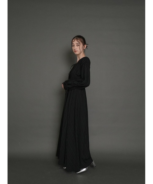 Cla STEllaR(クラステラ)の「クレープ 2way ワンピース 長袖(ワンピース・レディース・ブラック/ネイビー/アイボリー・S/M)」の19枚目の写真