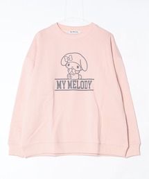 サンリオキャラクターズプリント裏起毛ビッグシルエットトレーナー