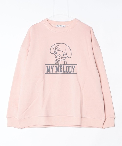 sanrio（サンリオ）の「サンリオキャラクターズプリント裏起毛ビッグシルエットトレーナー（スウェット・メンズ・ネイビー/オートミール/グリーン/オフホワイト/クリーム/アイボリー系/ネイビー系/サックスブルー/ダークラベンダー/ホワイト系/チャコール/ピンクベージュ・FREE）」の12枚目の写真