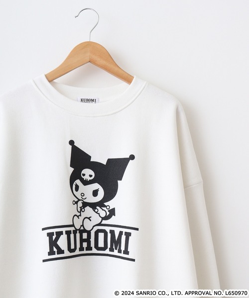 sanrio（サンリオ）の「サンリオキャラクターズプリント裏起毛ビッグシルエットトレーナー（スウェット・メンズ・ネイビー/オートミール/グリーン/オフホワイト/クリーム/アイボリー系/ネイビー系/サックスブルー/ダークラベンダー/ホワイト系・FREE）」の3枚目の写真