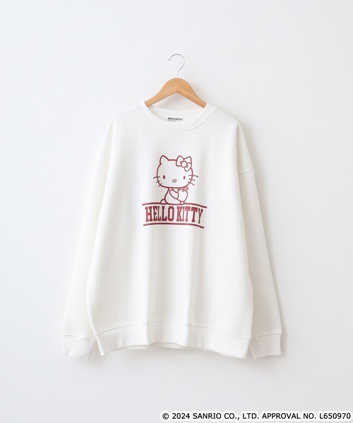 sanrio（サンリオ）の「サンリオキャラクターズプリント裏起毛ビッグシルエットトレーナー（スウェット・メンズ・ネイビー/オートミール/グリーン/オフホワイト/クリーム/アイボリー系/ネイビー系/サックスブルー/ダークラベンダー/ホワイト系・FREE）」の16枚目の写真