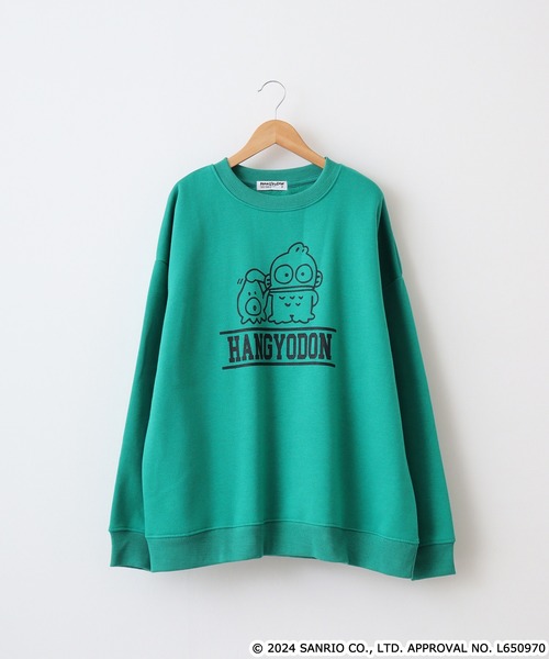 sanrio（サンリオ）の「サンリオキャラクターズプリント裏起毛ビッグシルエットトレーナー（スウェット・メンズ・ネイビー/オートミール/グリーン/オフホワイト/クリーム/アイボリー系/ネイビー系/サックスブルー/ダークラベンダー/ホワイト系・FREE）」の19枚目の写真