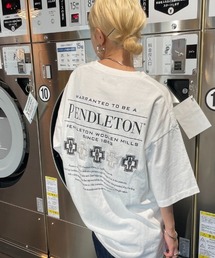 [PENDLETON/ペンドルトン] 別注 ピグメント染め ヒストリーロゴバックプリントTシャツ