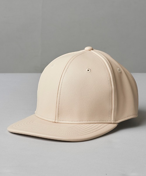 NO ID.（ノーアイディ）の「mko12515-ｼﾝｾﾃｨｯｸﾚｻﾞｰBB-CAP キャップ（キャップ・メンズ・アイボリー/ブラック・ONE SIZE）」の4枚目の写真