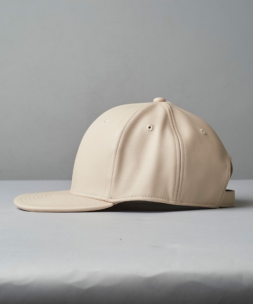 NO ID.（ノーアイディ）の「mko12515-ｼﾝｾﾃｨｯｸﾚｻﾞｰBB-CAP キャップ（キャップ・メンズ・アイボリー/ブラック・ONE SIZE）」の6枚目の写真