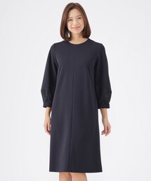 TRANS WORK（トランスワーク）の「【ウォッシャブル】ジョーゼットジャージワンピース（ワンピース）」