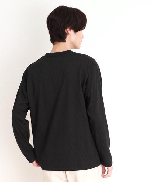 THE SHOP TK （ザ ショップ ティーケー ）の「ジオメトリックリンクス長袖Tシャツ ON／OFF兼用（Tシャツ/カットソー・メンズ・オフホワイト/チャコールグレー/ブラック・01/02/03/04）」の19枚目の写真