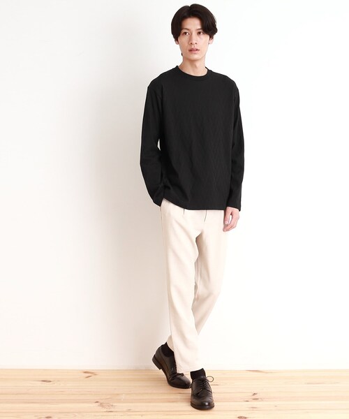 THE SHOP TK （ザ ショップ ティーケー ）の「ジオメトリックリンクス長袖Tシャツ ON／OFF兼用（Tシャツ/カットソー・メンズ・オフホワイト/チャコールグレー/ブラック・01/02/03/04）」の20枚目の写真