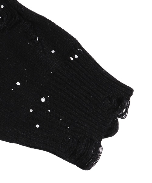 Figments（フィグメンツ）の「デストロイペイントオーバーニット（ニット/セーター・レディース・ブラック/グレー・FREE）」の8枚目の写真