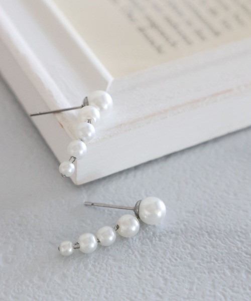 LEPSIM(レプシィム)の「パールアソートピアス 254421(ピアス(両耳用)・レディース・シルバー/ゴールド系その他/ゴールド・ONE SIZE)」の2枚目の写真