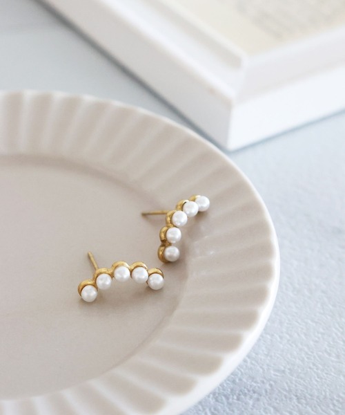 LEPSIM(レプシィム)の「パールアソートピアス 254421(ピアス(両耳用)・レディース・シルバー/ゴールド系その他/ゴールド・ONE SIZE)」の3枚目の写真