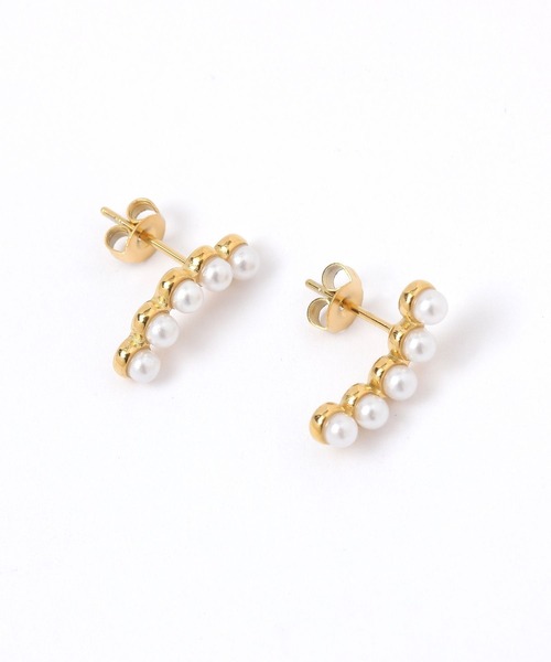 LEPSIM(レプシィム)の「パールアソートピアス 254421(ピアス(両耳用)・レディース・シルバー/ゴールド系その他/ゴールド・ONE SIZE)」の5枚目の写真
