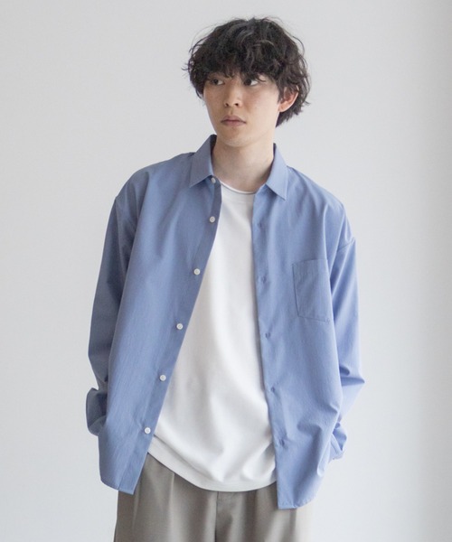 URBAN COLLECTION(アーバンコレクション)の「URBAN COLLECTION オーバーサイズ レギュラーカラーシャツ(シャツ/ブラウス・メンズ・ホワイト/グレー系その他/ブラック/グレイッシュベージュ/ブルーグレー/ブルー系その他・M/XL/S/L)」の4枚目の写真