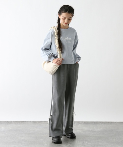 GLOBAL WORK（グローバルワーク）の「イージーケアリボンラインパンツ/286178（その他パンツ・キッズ・ブラック/グレー・130cm/140cm/150cm/160cm）」の14枚目の写真